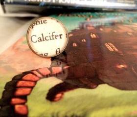  Calcifer from Diana Wynne Jones's Howl's Moving Castle Adjustable Bronze Book Page Ring Studio Ghibli