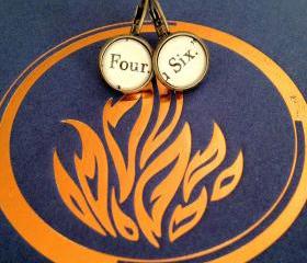  Four and Six from Veronica Roth's Divergent Series Antiqued Bronze Dangling or Post Book Page Earrings