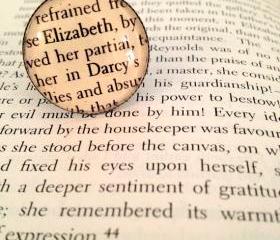  Pride and Prejudice Elizabeth Bennet and Mr Darcy Vintage Style Adjustable Antiqued Bronze Book Page Ring